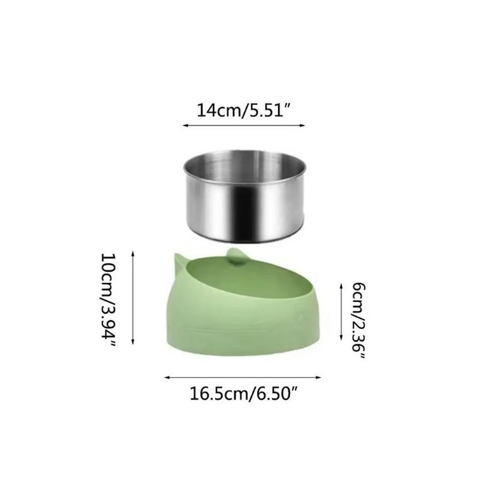 Bowl To Protect The Cervical Spine 15 Degree Oblique Mouth Pet