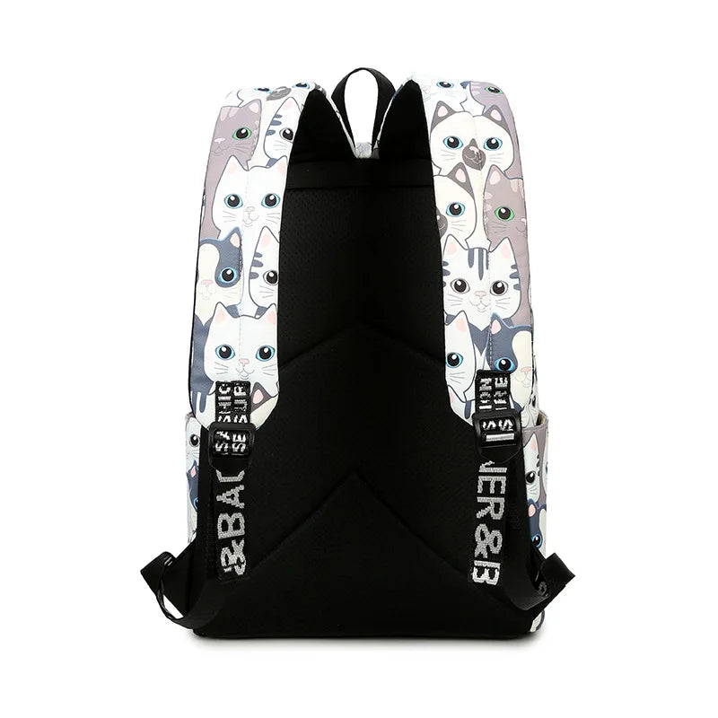 Waterproof Cat Printing Backpack