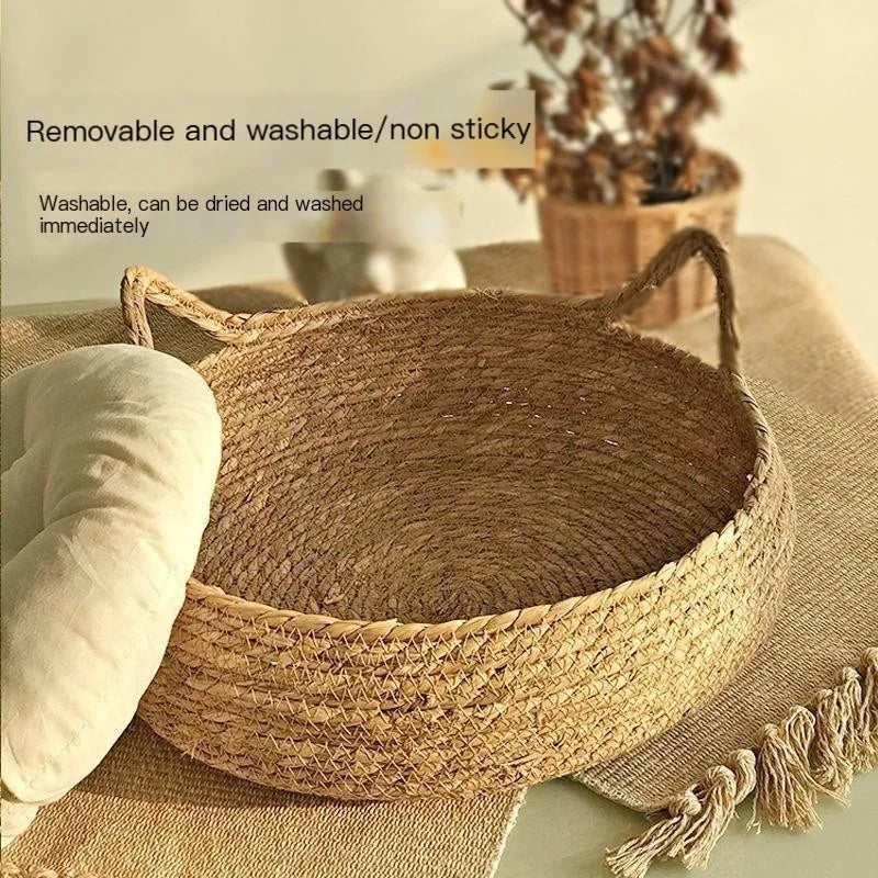 Cat Scratching Board Rattan Removable