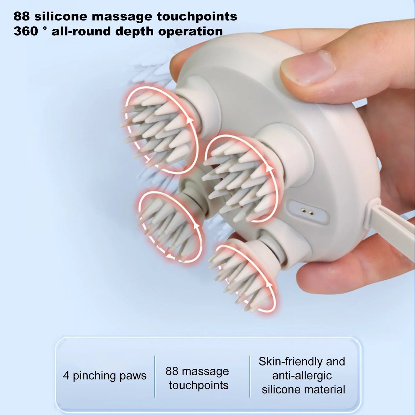 Adjustable Modes Handheld Electric Scalp Massager