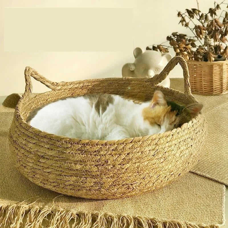 Cat Scratching Board Rattan Removable