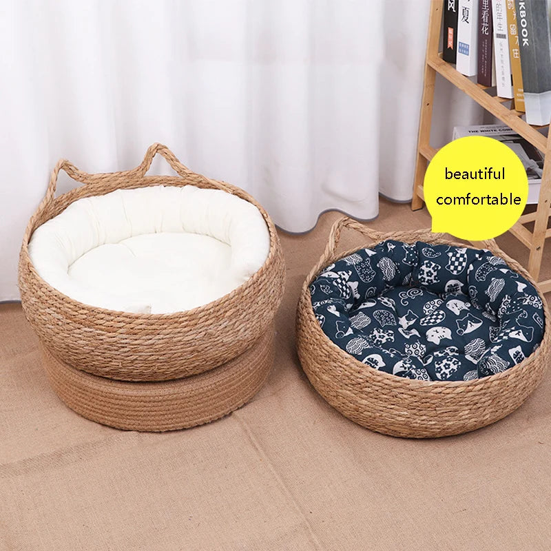Cat Scratching Board Rattan Removable
