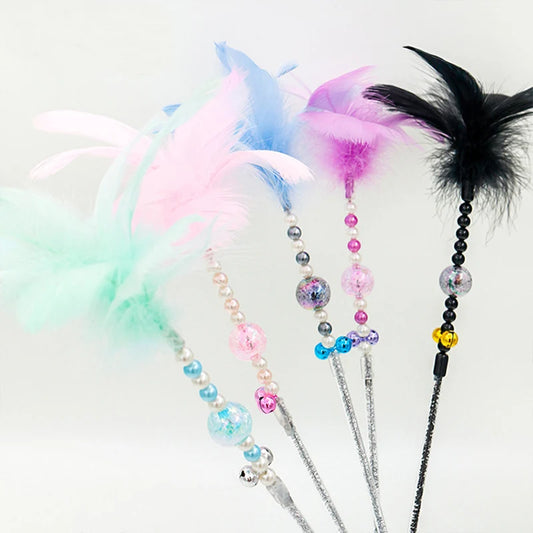 Wand Feather Stick Toy