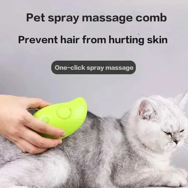 3 in 1 cat Steamer Brush Electric Spray